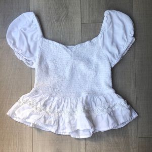White babydoll top